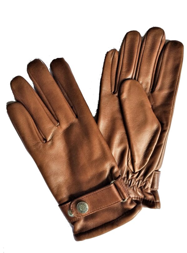Gants en cuir marron pour homme | James (cuir de chèvre) - Gants en cuir marron pour homme avec doublure en laine de luxe et fonction tactile unique