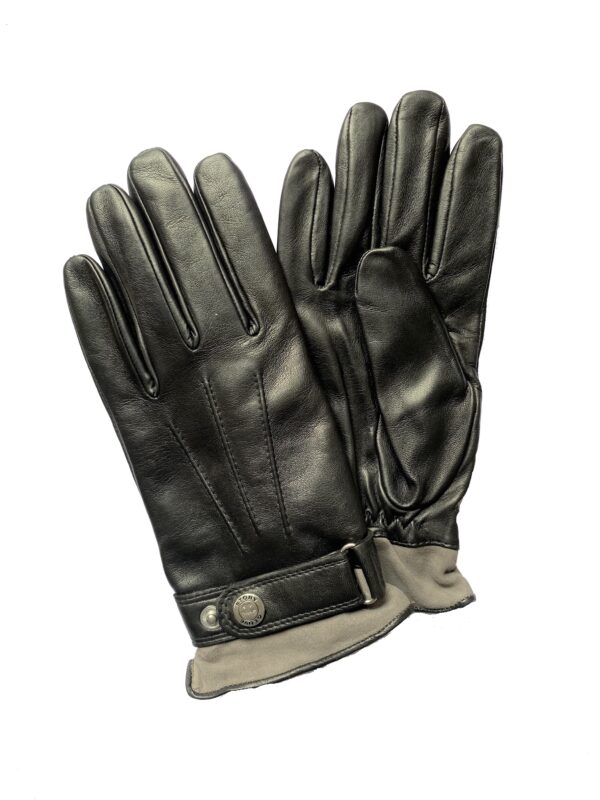 Gants en cuir noir homme