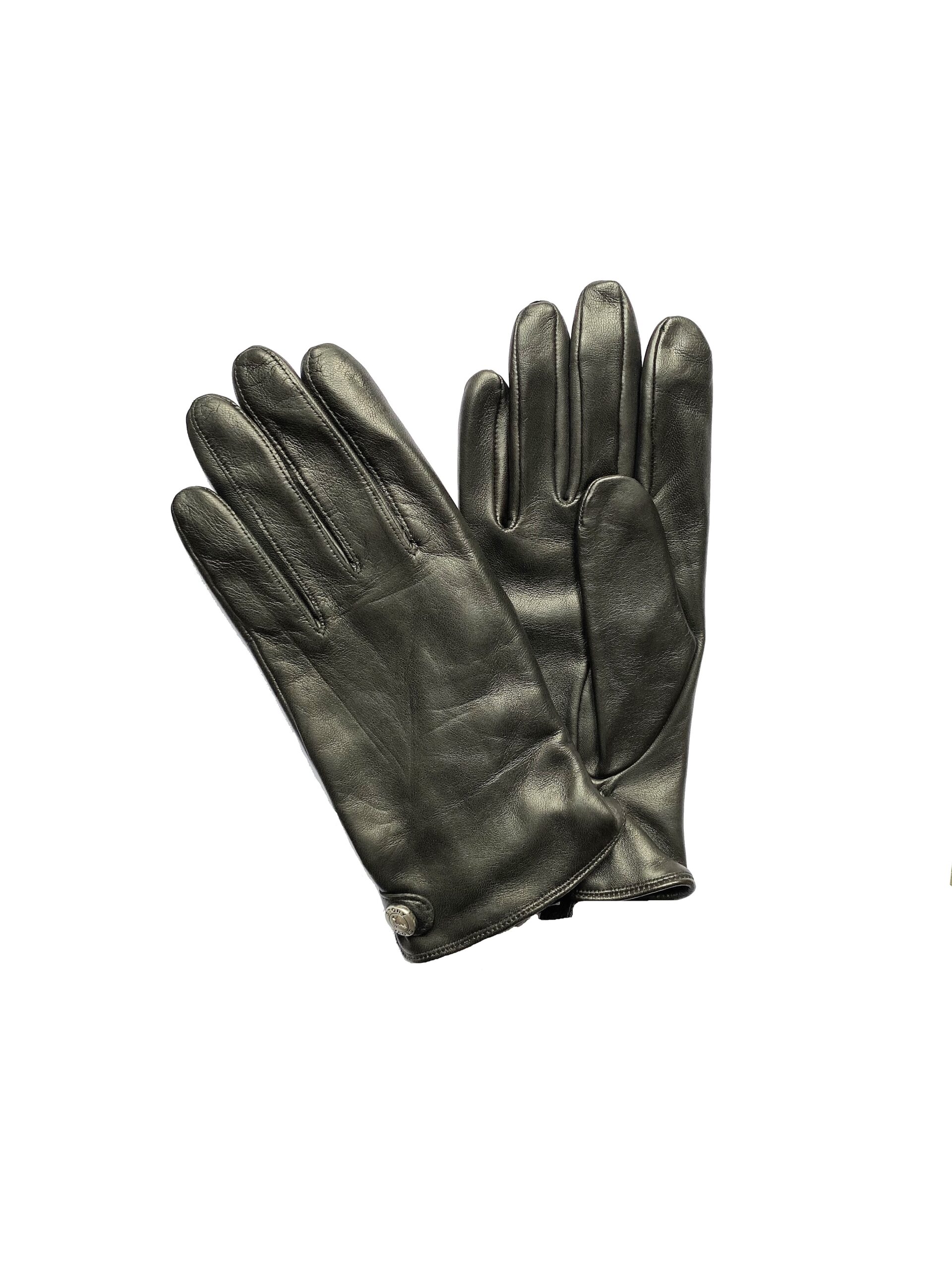 Accessoires, Gants ISOTONER GANT HOMME CUIR AGNEAU DOUBLE SOIE CACHEMIRE -  Maroquinerie Ury à Haguenau