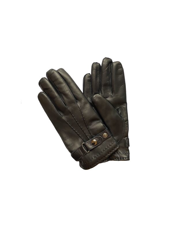 Gants cuir d'agneau femme avec finition crochets