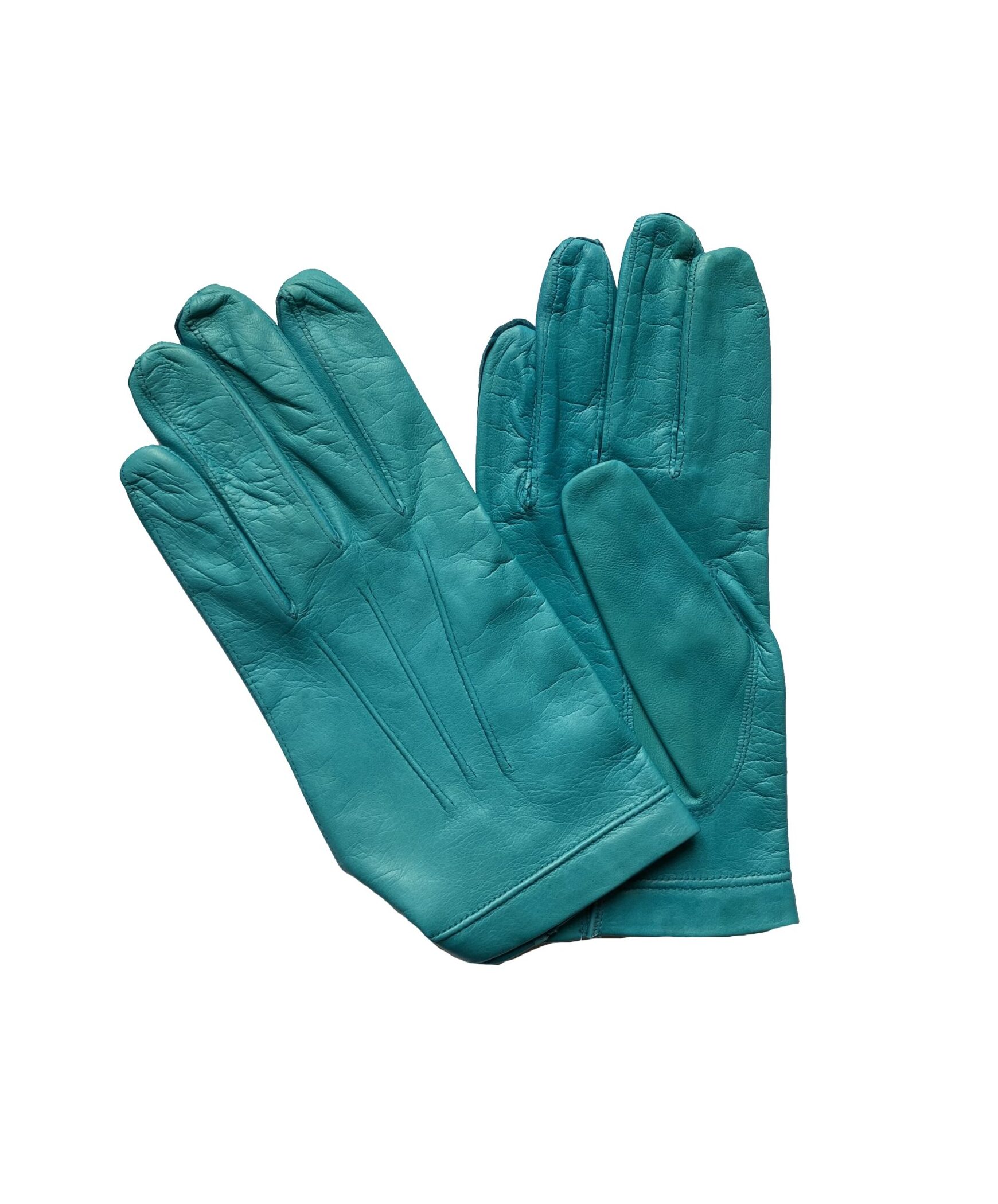 Gants Homme cuir d'agneau et soie Marine –