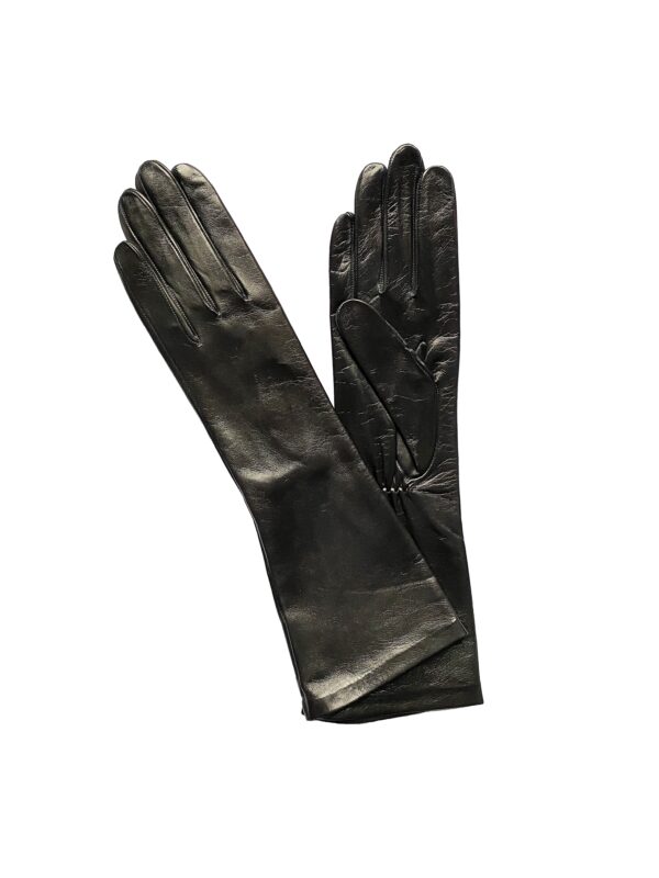 Gants longs noir femme