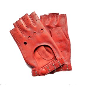 MITAINES-CUIR-ROUGE-NON-DOUBLEE-FEMME-TORINO