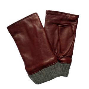 MITAINES-EN-CUIR-DOUBLURE-POLAIRE-BORDEAUX_MITAINES-FEMME_MODELE-RABAT_VUE-FACE