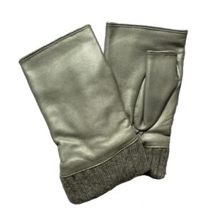 MITAINES-EN-CUIR-DOUBLURE-POLAIRE-GRIS PERLE_MITAINES-FEMME_MODELE-RABAT_VUE-FACE