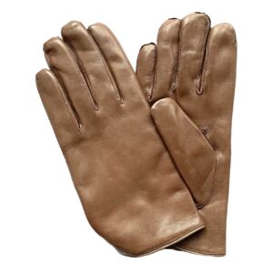 GANTS-CUIR-AGNEAU-DOUBLURE-LAINE-BRUN-GABARDINE-HOMME_MODELE-BEAUNE_VUE-FACE