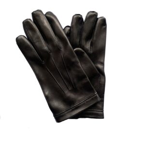 GANTS-CUIR-NOIR-HOMME-DOULE-SOIE-3-BAGUETTES_MODELE-SAMOS-VUE-FACE