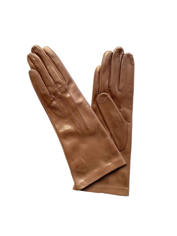 Gants longs en cuir véritable - Intérieur flanelle et touché tactile