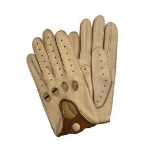 GANTS-CONDUITE-CUIR-CERF-HOMME-BICOLORE-CREME-BRUN-ETE-MODELE-HOCKENHEIM-VUE-FACE