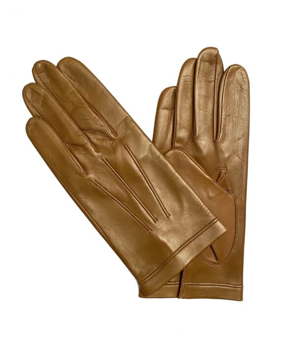 GANTS-EN-CUIR-D-AGNEAU-NON-DOUBLE-TROIS-SURPIQURES-REBORD-RENFORCE-BRUN-NOISETTE-POUR-HOMME-MODELE-MONS-VUE-FACE