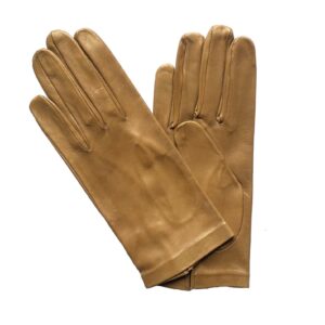 GANTS-CUIR-NON-DOUBLE-MI-SAISON-OUVERT-PAUME-COULEUR-NOISETTE-NUIT-FEMME-MODELE-COURTRAIVUE-FACE