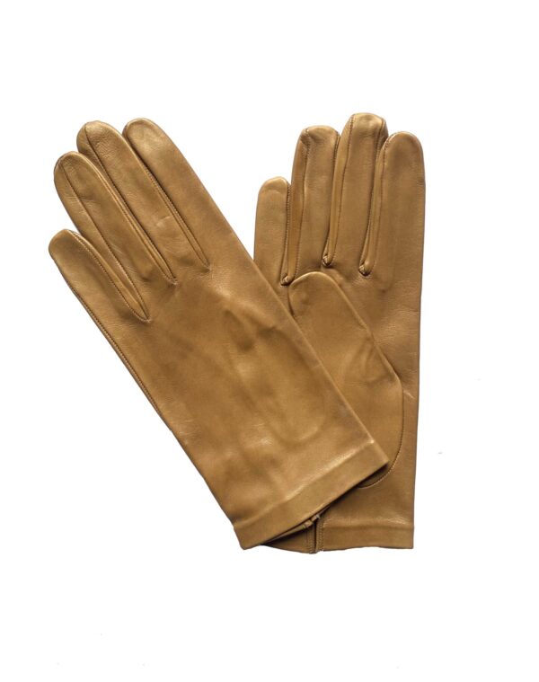 GANTS-CUIR-NON-DOUBLE-MI-SAISON-OUVERT-PAUME-COULEUR-NOISETTE-NUIT-FEMME-MODELE-COURTRAIVUE-FACE