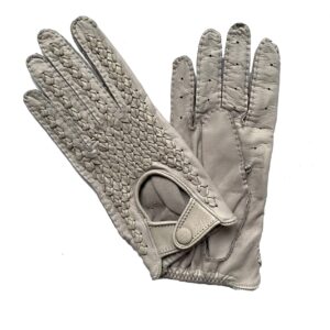 GANTS-DE-CONDUITE-CUIR-AGNEAU-TRESSE-FEMME-GRIS-GALET-MODELE-CHARLESTON-VUE-FACE