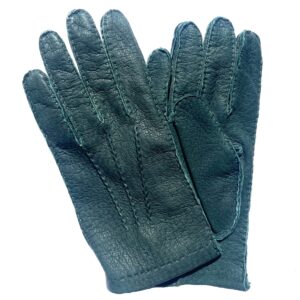 GANTS-EN-CUIR-LUXE-PECARI-NON-DOUBLE-VERT-HOMME-MODELE-CUZCO-VUE-FACE