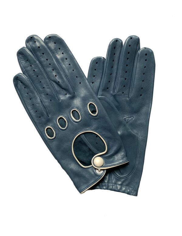 GANTS-DE-CONDUITE-EN-CUIR-BLEU-JEAN-NON-DOUBLE-HOMME-MODELE-BAKOU-VUE-FACE