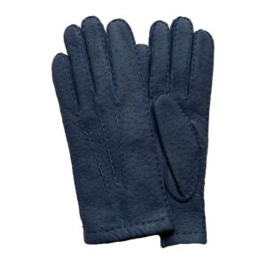 GANTS-EN-CUIR-DE-PECARI-BLEU-DOUBLURE-CACHEMIRE-FEMME-MODELE-SUCRE-VUE-FACE