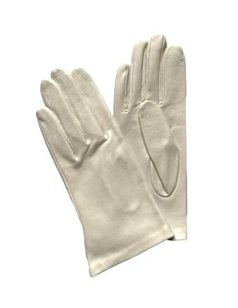 GANTS-CUIR-BLANC-NON-DOUBLE-MI-SAISON-ET-ETE-POUR-FEMME-BORD-SAXE-MODELE-KYOTO-VUE-HAUT-DE-LA-MAIN