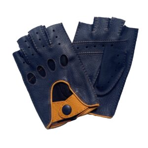 MITAINES-AUTO-NON-DOUBLEES-EN-CUIR-DE-CERF-BLEU-POUR-HOMME-MODELE-MONTMELO-VUE-GLOBALE-DE-FACE
