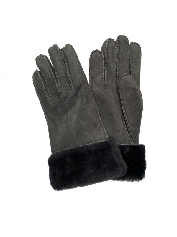 Gants Mitaines Femme Hiver – Cuir De Mouton Véritable – Nœud Et Fourrure – Unisexe