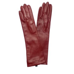 GANTS-EN-CUIR-MI-LONG-DOUBLURE-SOIE-ROUGE-INTENSE-FEMME_MODELE-FLORENCE-VUE-FACE