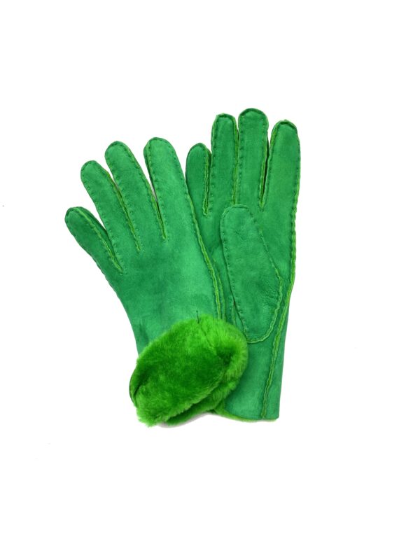GANTS-FOURRE-MOUTON-FLUO-VERT-FLUO-FEMME_MODELE-STOCKHOLM-VUE-FACE