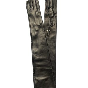 GANTS-TRES-LONG-CUIR-AGNEAU-NOIR-DOUBLURE-SOIE-SOIREE-POUR-FEMME_MODELE-MALIBU-VUE-FACE