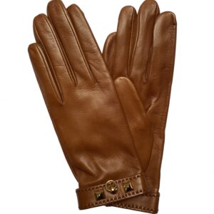 GANTS-EN-CUIR-AGNEAU-BRUN-TABAC-POUR-FEMME-BIJOUX-CLOU-CARRE_MODELE-MESSINE_VUE-FACE