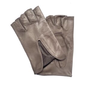MITAINES-CUIR-SANS-ONCE-ECHANCRE-OUVERTURE-TRES-COURT-ARGILE_MODELE-RIMINI-VUE-FACE