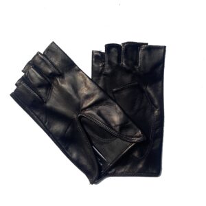 MITAINES-CUIR-SANS-ONCE-ECHANCRE-OUVERTURE-TRES-COURT-NOIR_MODELE-RIMINI-VUE-FACE