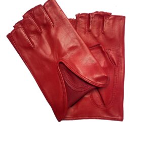 MITAINES-CUIR-SANS-ONCE-ECHANCRE-OUVERTURE-TRES-COURT-ROUGE_MODELE-RIMINI-VUE-FACE
