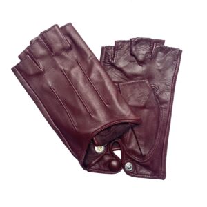 MITAINES-GANTS-DE-CONDUITE-EN-CUIR-AGNEAU-SANS-ONCE-TROIS-BAGUETTES-NON-DOUBLEES-BORDEAUX_MODELE-MUGELLO-VUE-FACE