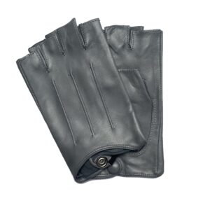 MITAINES-GANTS-DE-CONDUITE-EN-CUIR-AGNEAU-SANS-ONCE-TROIS-BAGUETTES-NON-DOUBLEES-GRIS_MODELE-MUGELLO-VUE-FACE