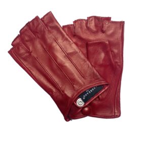 MITAINES-GANTS-DE-CONDUITE-EN-CUIR-AGNEAU-SANS-ONCE-TROIS-BAGUETTES-NON-DOUBLEES-ROUGE-CHILLY_MODELE-MUGELLO-VUE-FACE