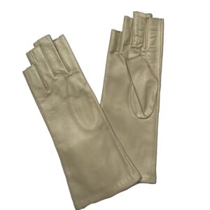GANTS-SANS-DOIGT-MITAINES-LONGUES-CUIR-AGNEAU-FEMME-DOUBLE-SOIE-BEIGE-DOIGT-COUPE_MODELE-MURANO_VUE-FACE