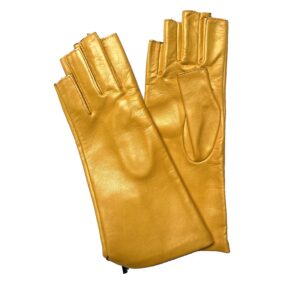 GANTS-SANS-DOIGT-MITAINES-LONGUES-CUIR-AGNEAU-FEMME-DOUBLE-SOIE-JAUNE-DOIGT-COUPE_MODELE-MURANO_VUE-FACE