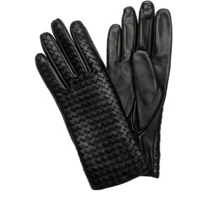 GANTS-CUIR-AGNEAU-TRESSE-COULEUR-NOIR-DOUBLE-CACHEMIRE-POUR-FEMME_MODELE-GRAZ-VUE-FACE