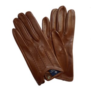 GANTS-DE-CONDUITE-CUIR-AGNEAU-GANTS-COURTS-NON-DOUBLE-BRUN-CORK-CAMEL_MODELE-ALMERIA-VUE-FACE 2