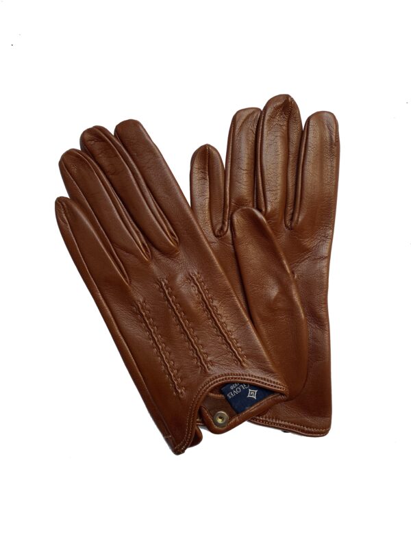 GANTS-DE-CONDUITE-CUIR-AGNEAU-GANTS-COURTS-NON-DOUBLE-BRUN-CORK-CAMEL_MODELE-ALMERIA-VUE-FACE 2