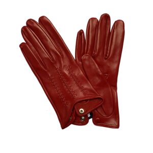 GANTS-DE-CONDUITE-CUIR-AGNEAU-GANTS-COURTS-NON-DOUBLE-ROUGE-CAMEL_MODELE-ALMERIA-VUE-FACE