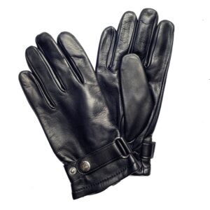 GANTS-EN-CUIR-AGNEAU-TRES-CHAUD-DOUBLURE-POLAIRE-POUR-HOMME-BLEU_MODELE-DOVER-VUE-FACE