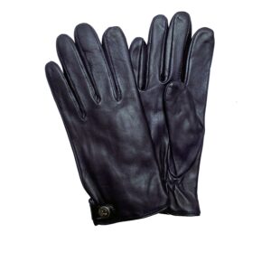 GANTS-EN-CUIR-LISSE-BLEU-FONCE-DOUBLE-CACHEMIRE-POUR-HOMME_MODELE-VARNA-VUE-FACE