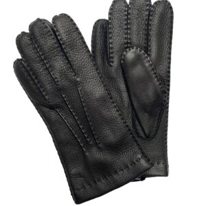 GANTS-CUIR-CERF-NOIR-DOUBLURE-CACHEMIRE-CHAUD-HOMME_MODELE-TALLINN-VUE-FACE