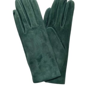 GANTS-CUIR-SUEDE-DOUBLURE-LAINE-VERT-POUR-FEMME_MODELE-BERNE-VUE-FACE