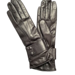 GANTS-EN-CUIR-AGNEAU-PATTE-DE-SERRAGE-DOUBLURE-MIXTE-LAINE-CACHEMIRE-POUR-FEMME-COULEUR-GRIS_MODELE-BELGRADE-VUE-FACE