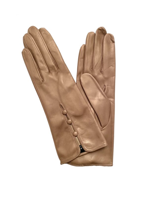 GANTS-CUIR-AGNEAU-DOUBLE-SOIE-DOUBLE-SOIE-ARGILE-POUR-FEMME_MODELE-BERGAME-VUE-FACE