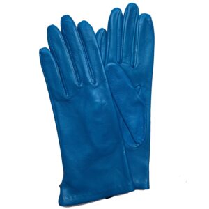 GANTS-CUIR-AGNEAU-DOUBLE-SOIE-FEMME-BLEU-CIEL_MODELE-NAPLES_VUE-FACE