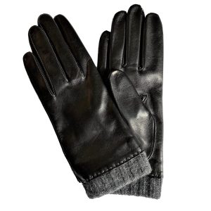 Gants en cuir d’agneau revers et doublure mixte laine et cachemire - CAEN