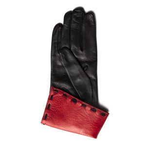Gants en cuir d’agneau revers couleur doublés soie - ORLEANS