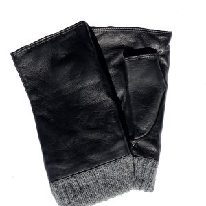 Mitaines en cuir d’agneau chaude doublure polyester et revers laine - RABAT